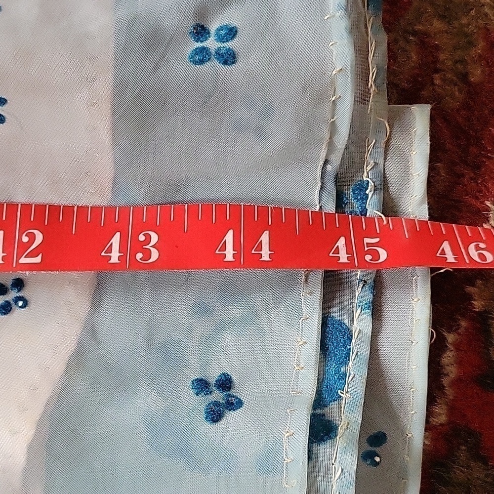 Authentic 1950s Chiffon Floral Overlay Lined A Line Party Dress - Picture 14 of 16